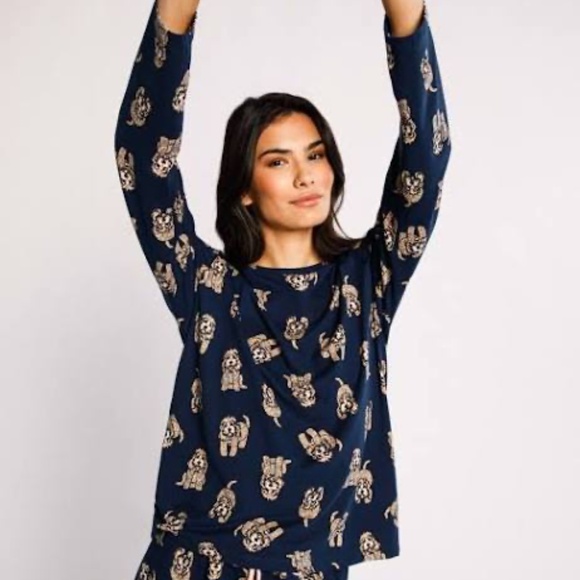 Chelsea Peers Cockapoo Print Long Pajama Set Size Small - Picture 6 of 15